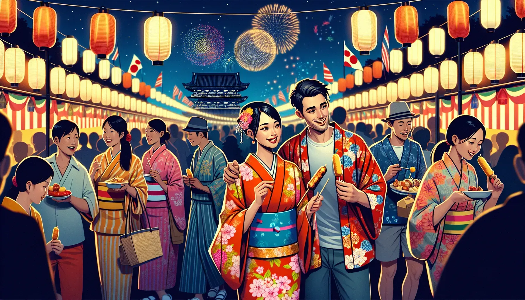 Image of Festival Participants in Yukatas